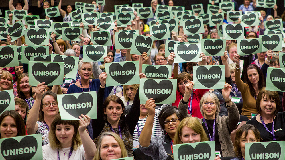 Trade unionists at Unison Women Members Conference 