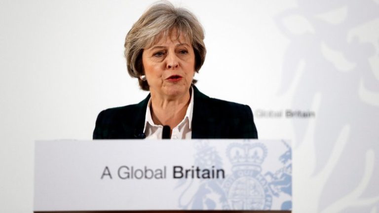 Theresa May signals UK on path to ‘ruinous’ hard Brexit