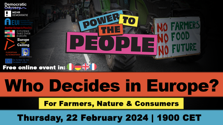 “Who Decides in Europe? … For Farmers, Nature & Consumers”
